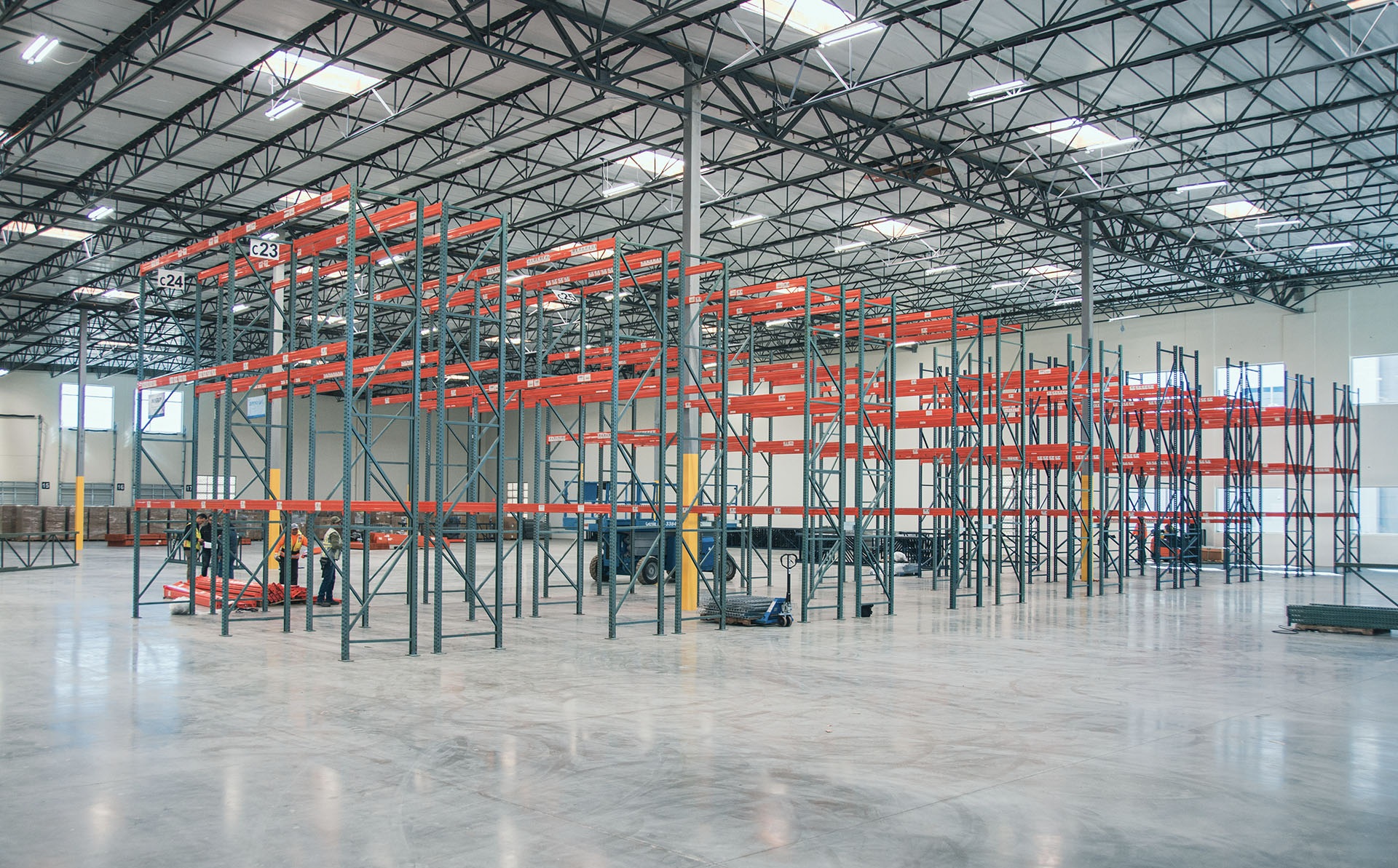 Pallet rack installation